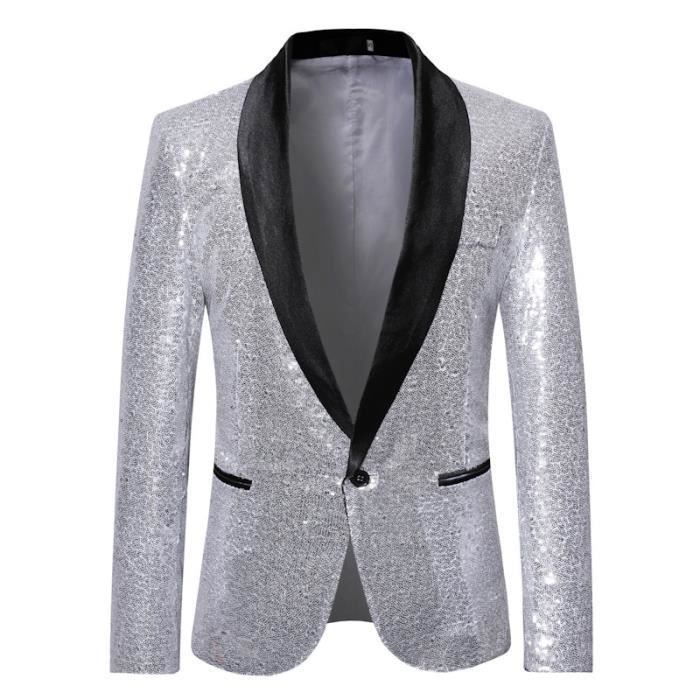 Veste discount homme argenté