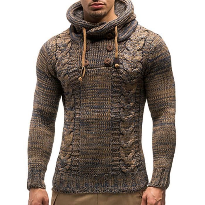 Capuche Pull Chaud Hiver Homme Pull De Travail Homme Sweat à