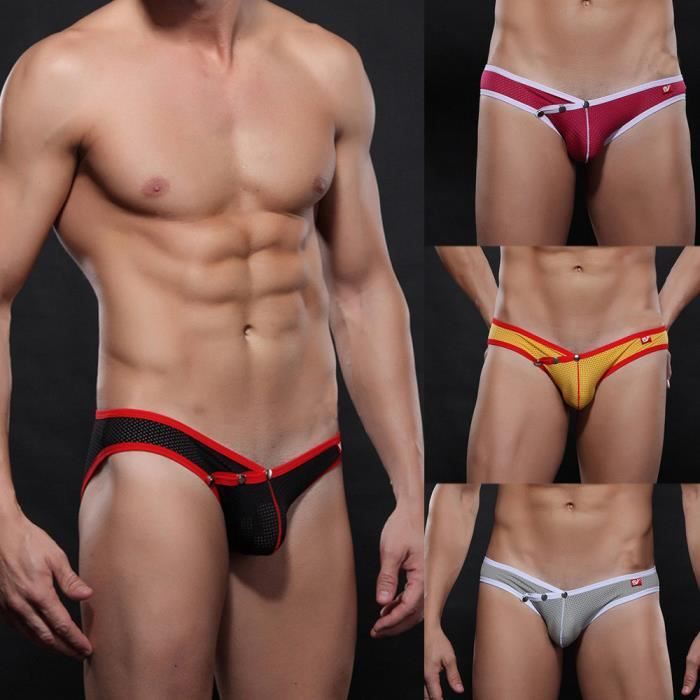 Slip Pour Homme En Cuir Blanc - Lot De 2 - Taille Unique - Style Lettre Américain
