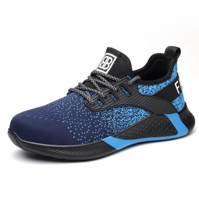 Quiteyan Chaussure de Securité S3 Homme Femme,Standard Embout Acier Respirant Chaussures de Travail Légère Chantiers et Industrie Basket,▁ 