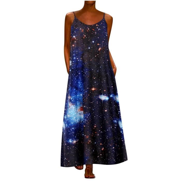 Robe En V Sans Manches Décontractée Longue