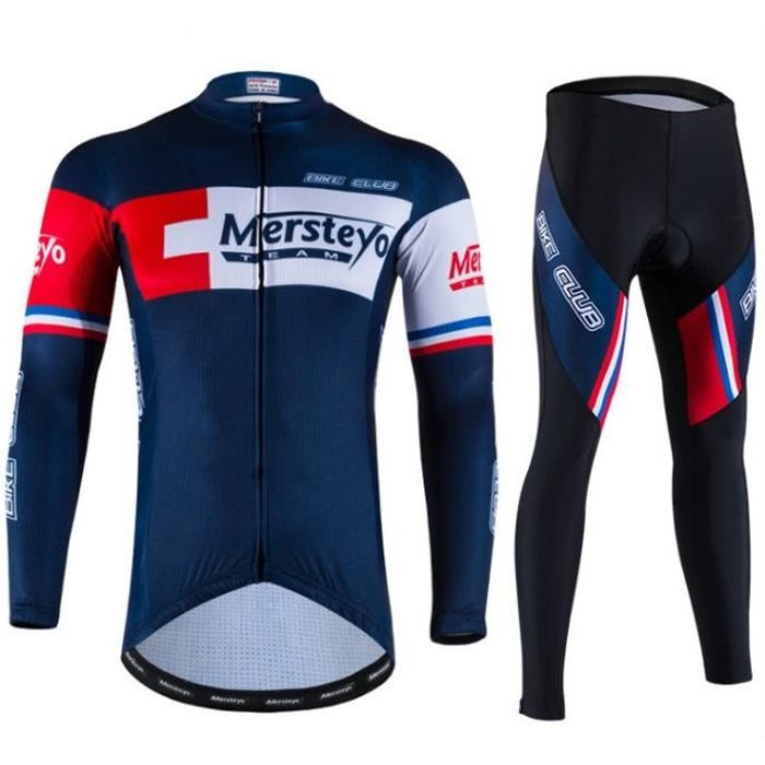 Maillot de Cyclisme Hiver Manches Longues ORDINO Dot Gris