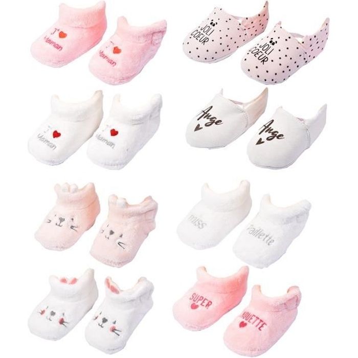 Chaussons Bebe Cocooning Fantaisie Pack De 3 Paires Surprise Girls Pack De 3 Paires Surprise Girls Cdiscount Chaussures