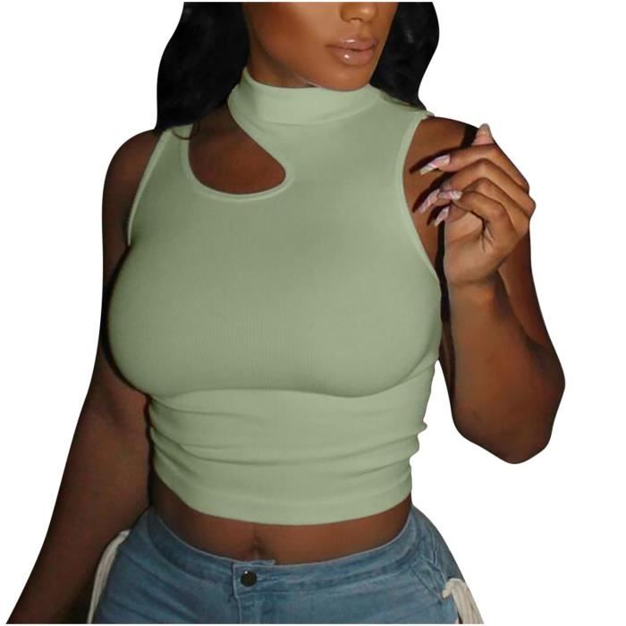 Col roulé hot sale crop top