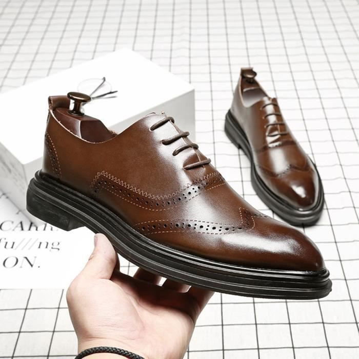 Chaussures À Masse À Masse Oxford Brogue En Cuir Gris: Chaussures De Travail Formelles Classiques Pour Hommes, Utilisation Quotidienne Légère, Style Oxford Vintage Du 31,58 € | DHgate