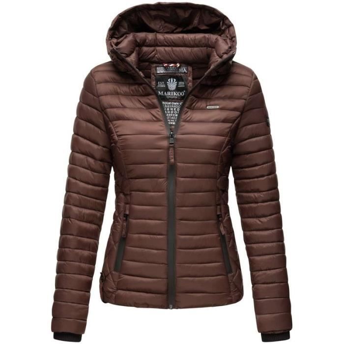 Doudoune en duvet femme Marikoo SAMTPFOTE Chocolat L Cdiscount Pret a Porter