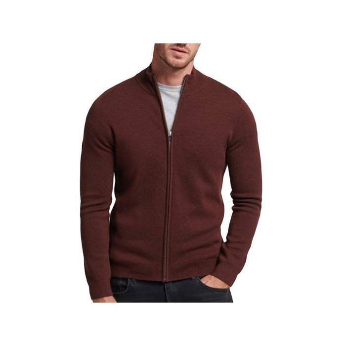 Gilet Superdry Homme Superdry Cardigan zippe en laine merinos Superdry Bordeaux Coton Vetement Superdry Bordeaux Cdiscount Pret a Porter