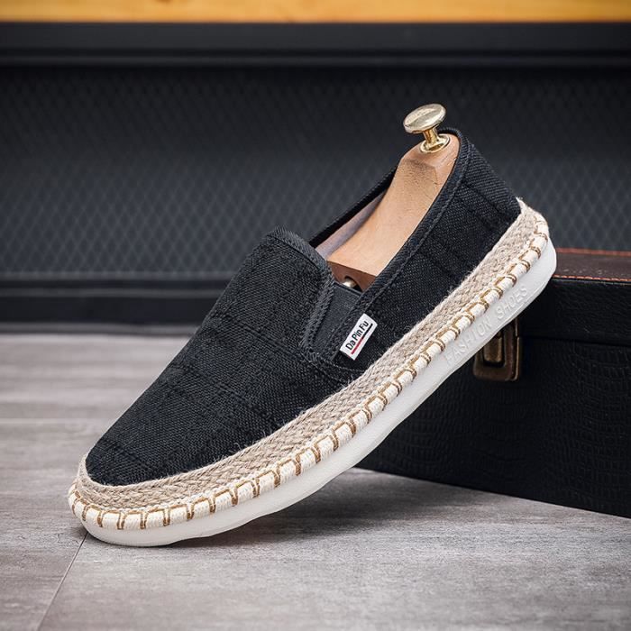 Espadrilles Casual - Homme - Toile - Noir