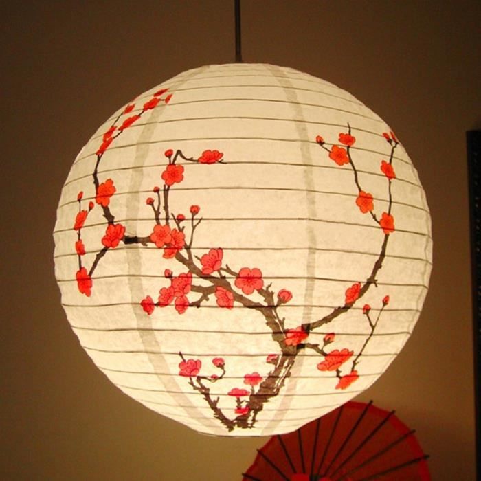 Pivoine Beige Abat-Jour décoratif Suspendu de Lanterne Chinoise Traditionnelle de Tissu Peint à la Maison de Jardin 14 
