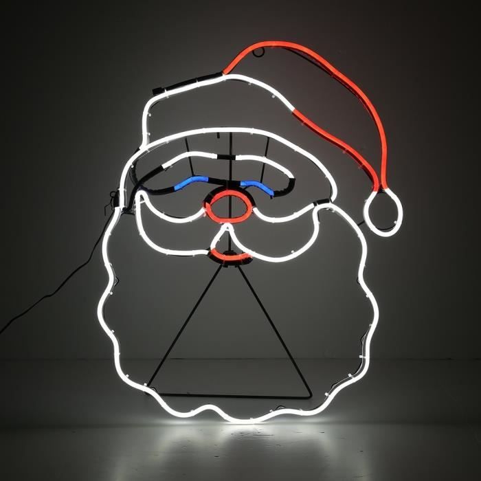 Lampe Neon Enseigne De Signe Murale Pere Noel Decoration De