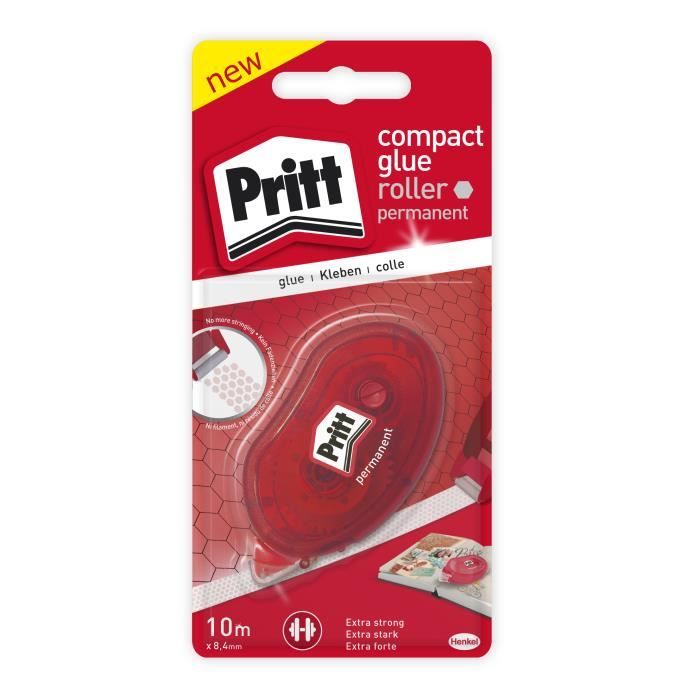 Pritt Compact Roller Colle, Cassette, Dévidoir scotch, Permanent, 10 m, 8,4 mm, 1 g