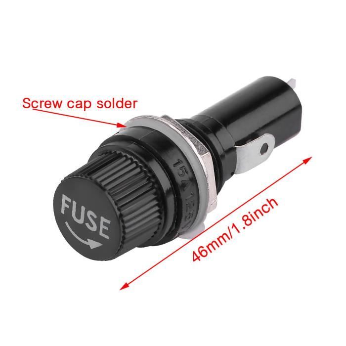 Lot De 2 Supports De Montage Pour Fusibles 5x20mm Et 6x30mm - Neuf, 10A/250V Et 15A/125V