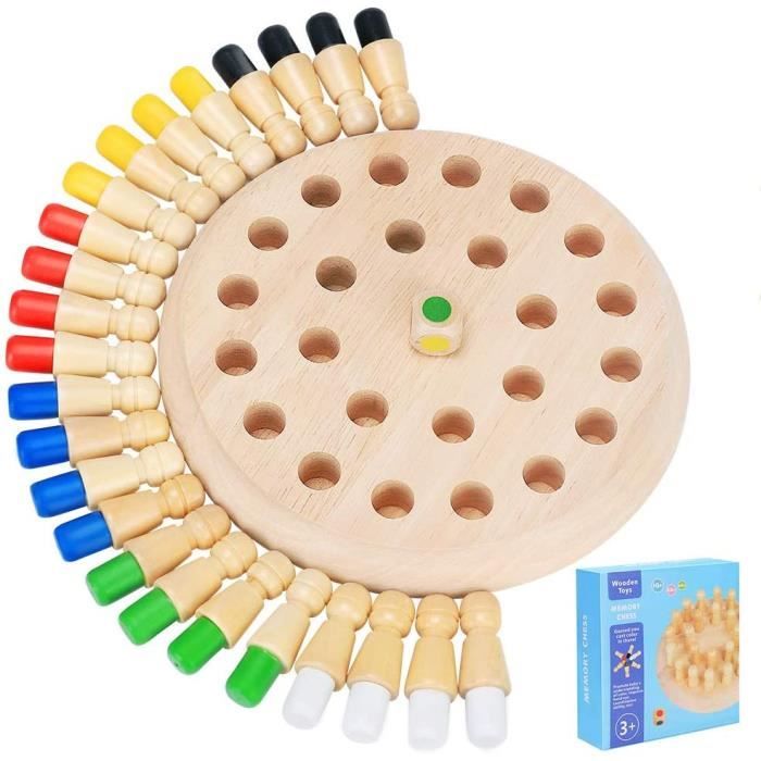 Jeux de mémoire en bois pour enfants et adultes