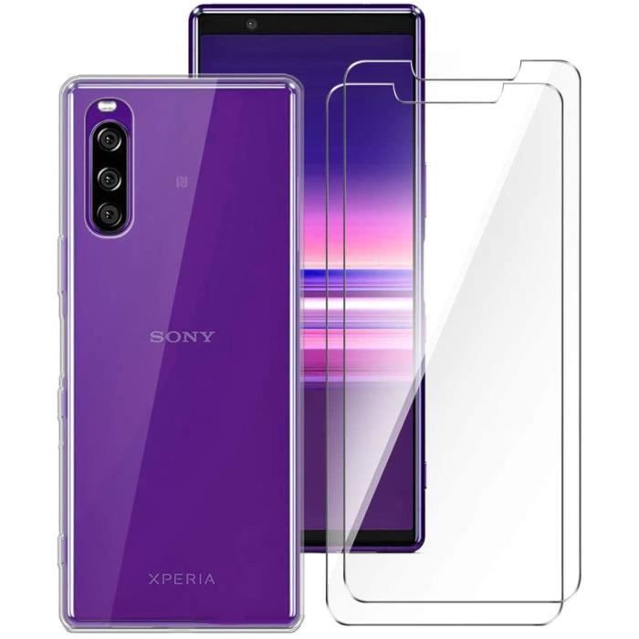 Coque Pour Sony Xperia 10 II Silicone Transparente, 2 Pack Verre trempé  écran Protecteur + Souple TPU étui Protection Bumper Housse - Cdiscount  Téléphonie