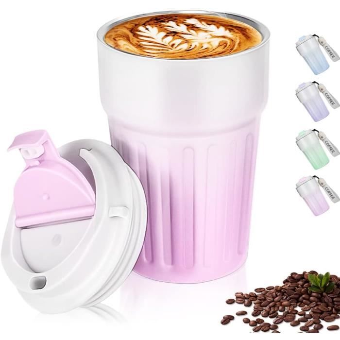 Tasse à Café Isotherme en Acier Inoxydable 400ML Mug de Voyage Portable Étanche avec Manchon Élastique pour Usage Domestique en Voiture Tasse à Café Isotherme en Acier Inoxydable 400ML Mug de Voyage Portable Étanche avec Manchon Élastique pour Usage Domestique en Voiture