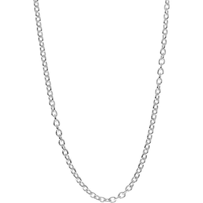 Collier Chaîne Serpent Argenté - Acier Inoxydable - Gourmette Fine Pour Homme/Femme - LIUJZZJ