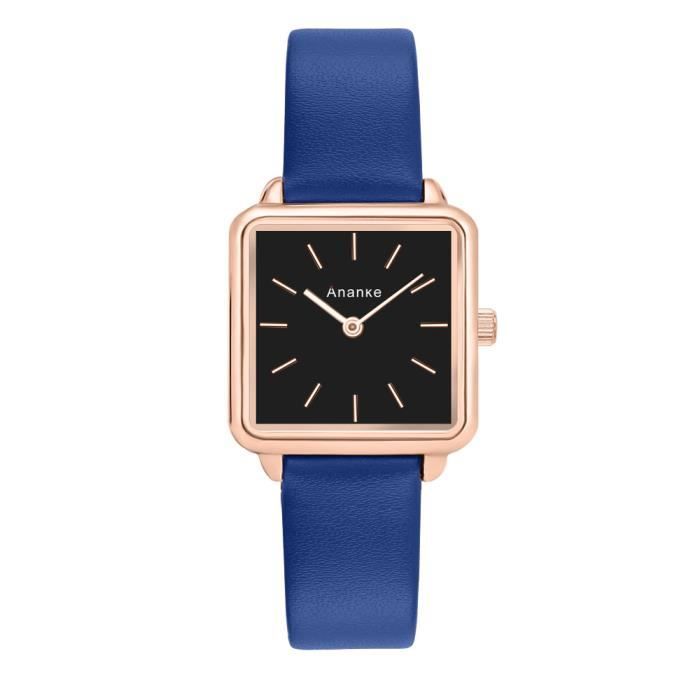 Montre Bracelet Cadeau Femme - Cadran Carré Quartz + 4 Bracelets Assortis - Style Sport - Neuf Avec étiquettes