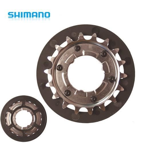 Pignon Shimano Alfine 18 dents - SHIMANO - KCSS50018 - pour moyeu à vitesses - avec gaine de chaine - nickelé