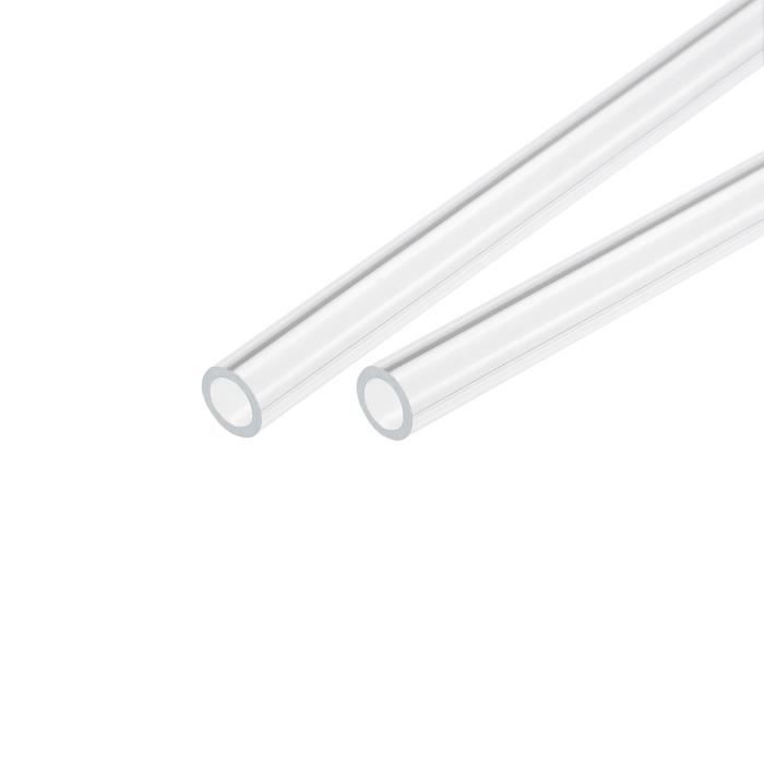 2 Tubes Acryliques Rigides Transparents 6mm Intérieur X 8mm Extérieur X 0,5m - Pour DIY Ou Plomberie