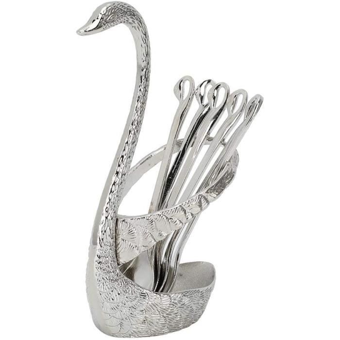 Velibobo Statue De Jardin En Forme De Cygne Blanc, En Métal