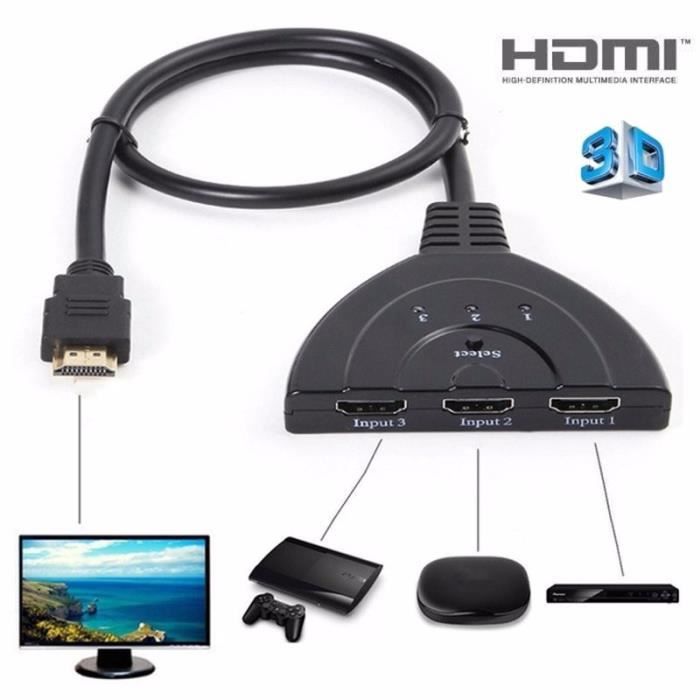 Pack De 2 Splitter Switch Hdmi 3x1 1080p Full Hd 3 In 1 Out | Cuotas - Foto 10
