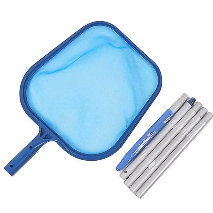Skimmer de piscine, écume de piscine avec pôle télescopique en aluminium détachable, accessoires de kit de nettoyage po,Comme montré