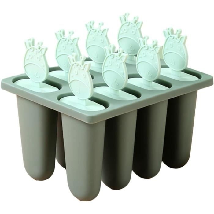 ROM Moule à Glace En Silicone Facile à Démouler Moule à Crème Glacée Mignon Avec Couvercle Base