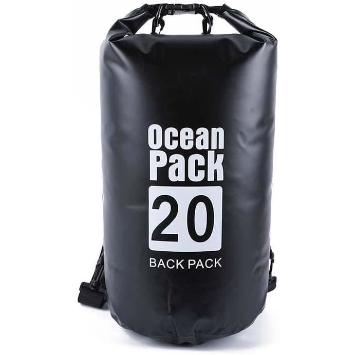 ROCK CLOUD Sac étanche 20L – Imperméable Pour Kayak, Rafting, Plage – Unisexe