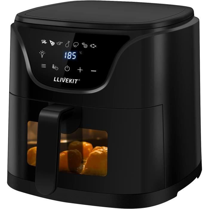 Friteuse Sans Huile 5,5L-Air Fryer 1500W Avec 5 Programmes | Friteuse Airfryer Xl Avec Fenêtre
