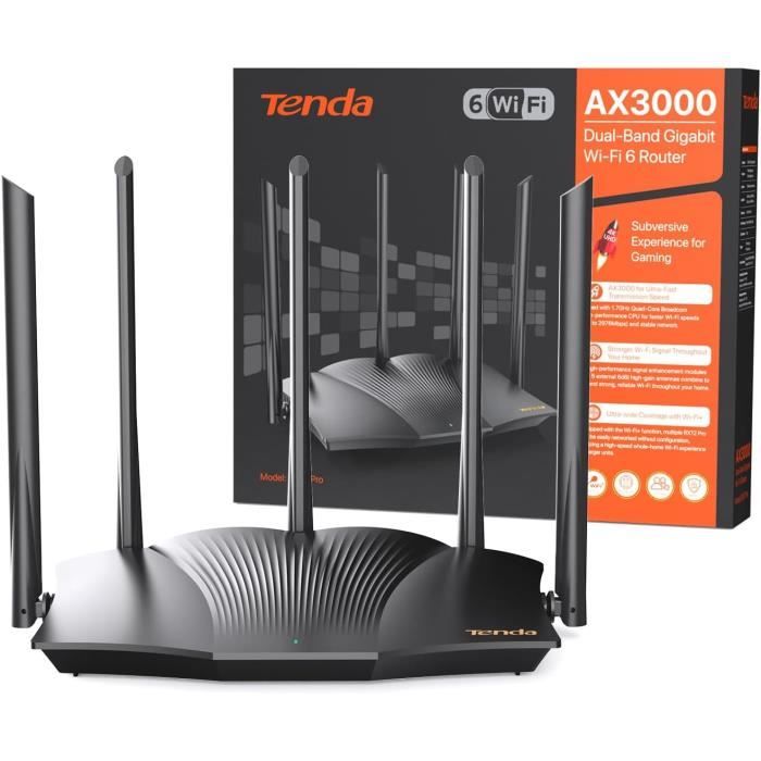 Routeur Wifi 6 Rx12 Pro, Router Wifi Ax3000 Bi-Bande, 5 * 6Dbi Antennes ...