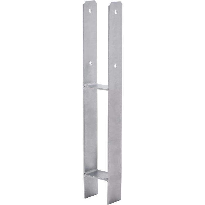 TRIBECCO Ancre De Poteau En H Pour B ton 91 X 91 600 Galvanis tribecco-ancre-de-poteau-en-h-pour-b-ton-91-x-91-600-galvanis