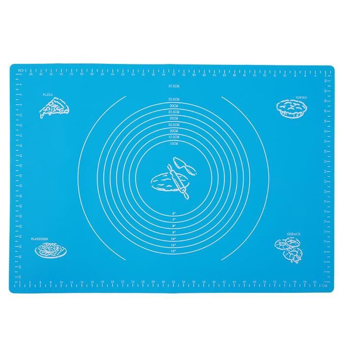 Tapis de pâte à rouler - VINGVO - Silicone antiadhésif - 65x45cm ...