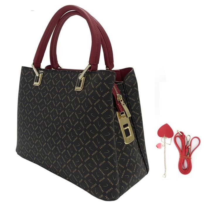 Bandoulière De Sac En Cuir PU Noir 3.8cm X 78cm Avec Fermoirs En Alliage
