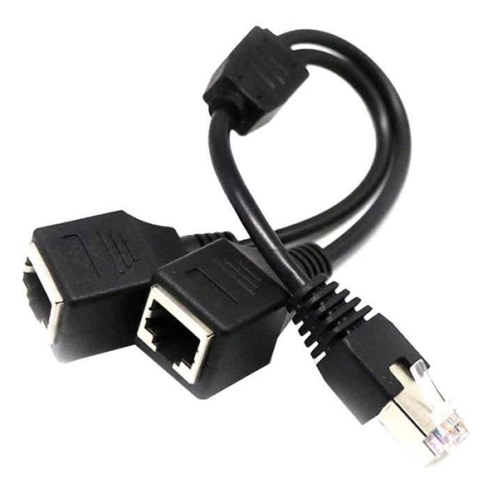 Splitteur 1 À 3 Répartiteur de Câble + Ethernet Câble Rétractable LAN Wire  1m - Cdiscount Informatique
