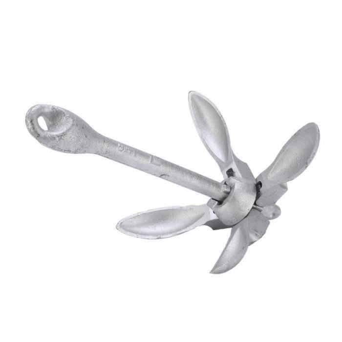 Ancre Pliable En Acier Inoxydable 316 – 4 Kg Pour Bateaux, Yachts, Radeaux Et Canoës – Compacte, Résistante à La Corrosion, Finition Miroir