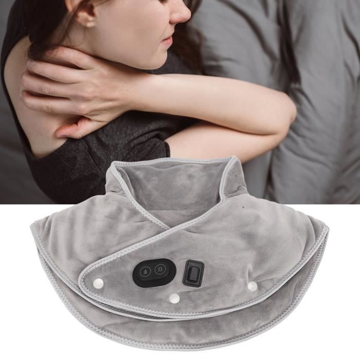Coussin Chauffant Électrique Cou Et Épaules – 3 Températures, Peluche Douce, Soulagement Douleurs