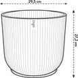 ELHO Vibes Fold Pot de fleurs rond 30 - Blanc - Ø 30 x H 27 cm - intérieur - 100% recyclé-1