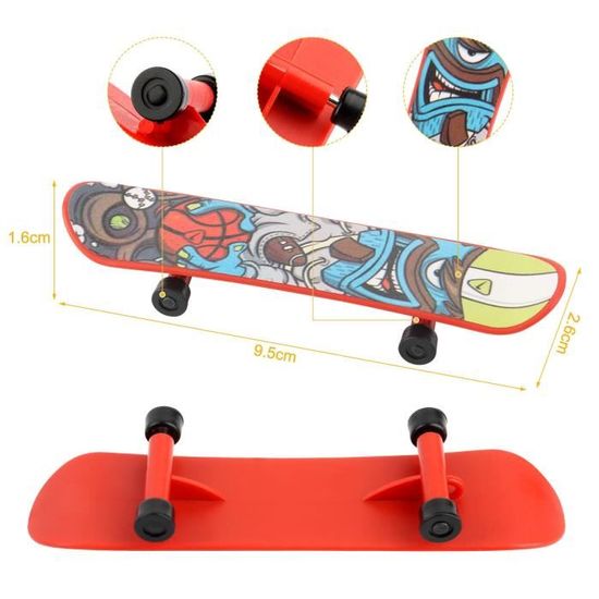 Ensemble de Skateboard à Doigt, 15 Pièces avec Mini-Planches à roulettes,  Camions et Parcours de Jeu, Jouets de Skateboarding pour Enfants