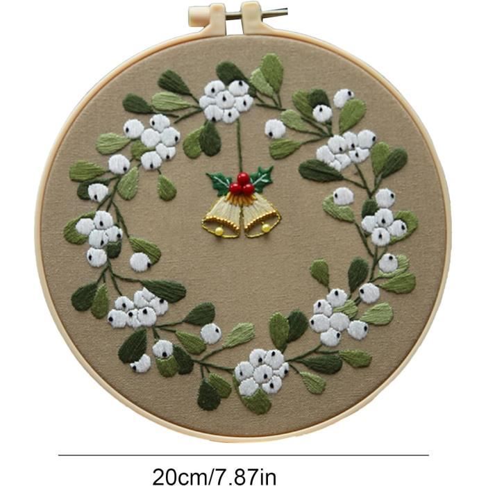 Kit Broderie Point De Croix Pour Débutants - 4 Motifs Imprimés Halloween - Cerceau 11,6 Pouces, Fils Colorés, Aiguilles - Loisir Créatif Et Décoration