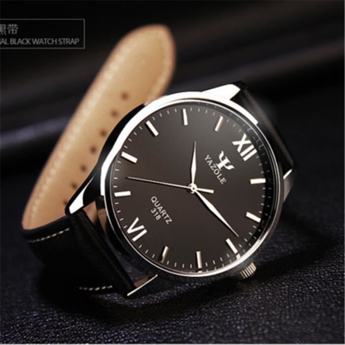 Montre Femme Luminous Marque Yazole 318 noir Cdiscount Bijouterie