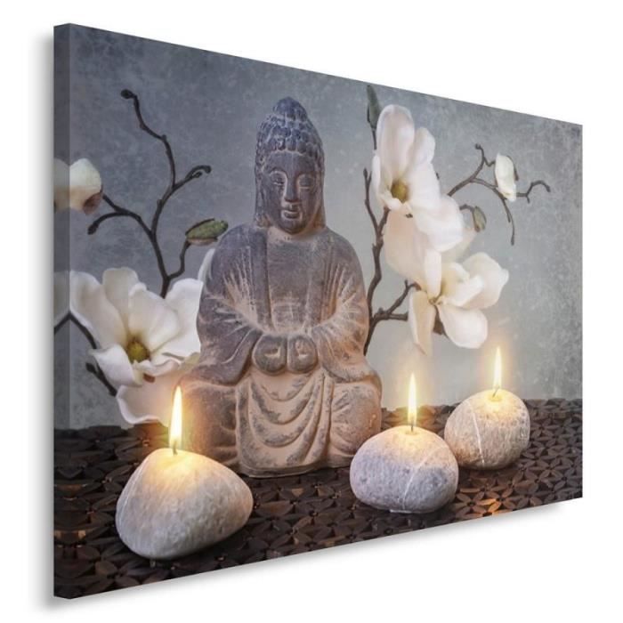 Tableau bouddha et pierres - 70 x 50 cm