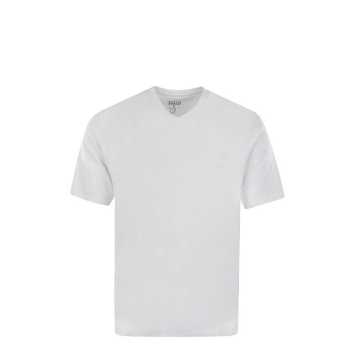 T Shirt Homme hajo uni Blanc Regular Paquet de 2 Blanc Cdiscount Pret a Porter