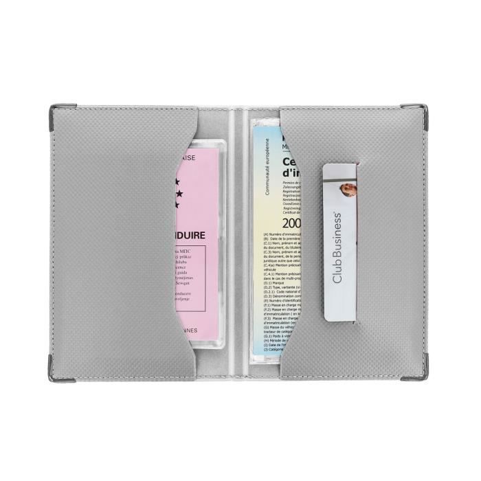 Porte-papiers Voiture Color Pop - PVC Vernis - Format 13,8x9 Cm - Pour Carte Grise, Assurance, Permis - Made In France - Fuchsia