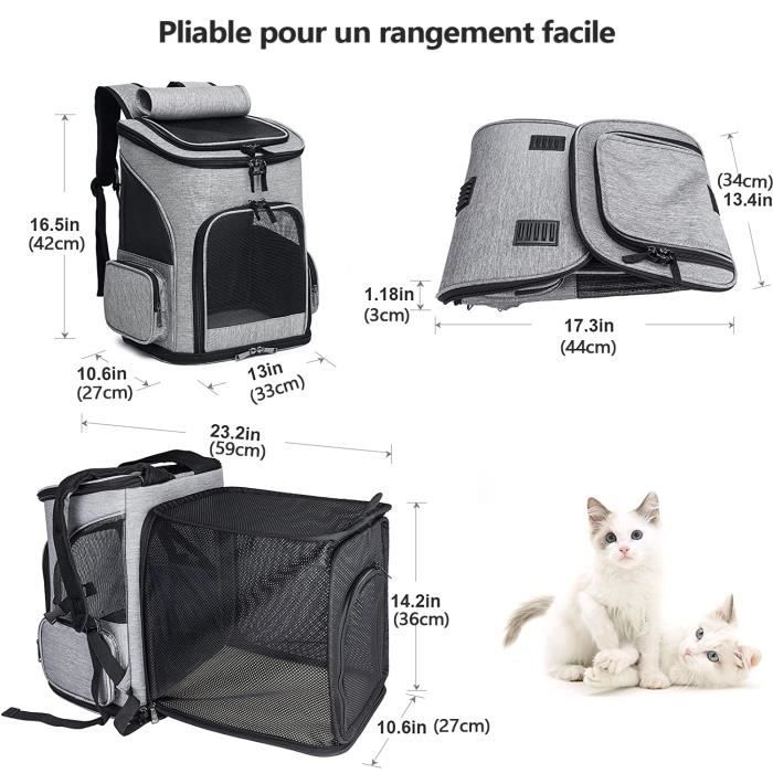 Sac Transport Chat Chien,Caisse de Transport Chat Pliable,Cage Transport  Chat Portable Respirant pour Chat Chien de Moins - Cdiscount