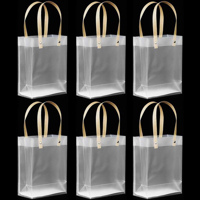 50 Petits Sacs Cadeau Avec Poignées - Pochette Papier Noir Pour Anniversaires Et Mariages