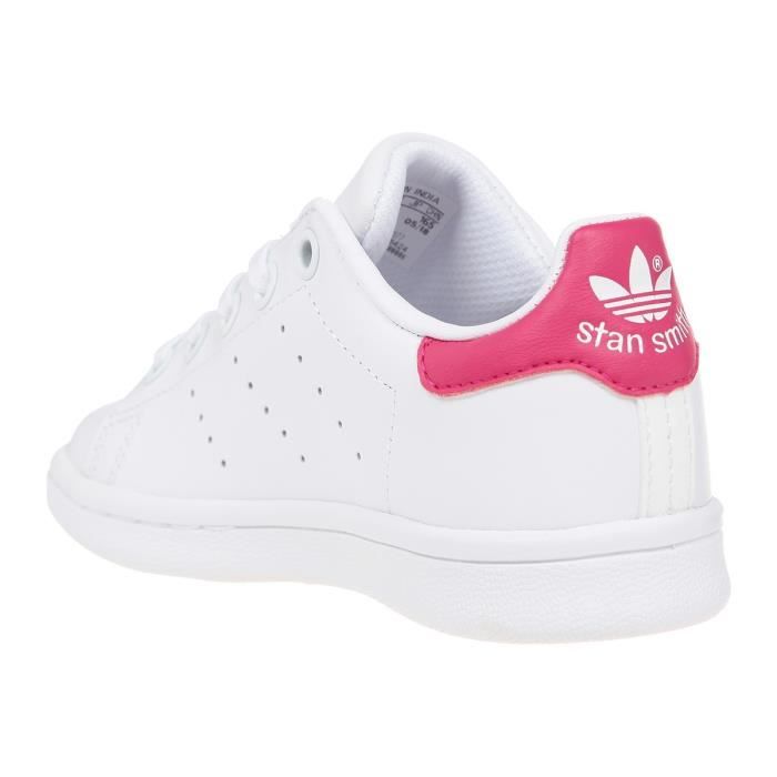 ADIDAS Baskets Stan Smith Enfant Blanc et rose Blanc Cdiscount Chaussures