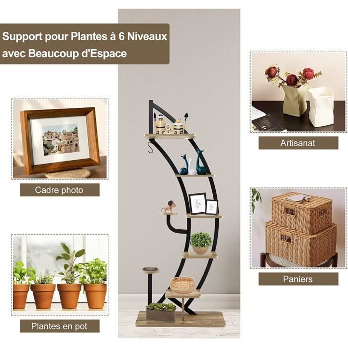 Supports De Plantes MUXHEL Métal Réglables 22-30cm - Pour Pots Ø17.5-26cm