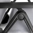 Transat/Chaise longue - Vanage, Surface textile remourée, Pliable, roulettes de transport, Structure en aluminium, gris clair-3