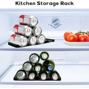 2 Porte-bouteilles Pliables Pour Frigo - Silicone Souple - Gain De Place - Pour Vin, Eau, Canettes