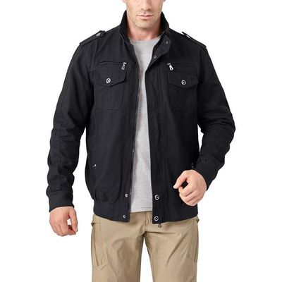 Veste Homme ZDJSWJ Cargo Militaire - Coupe-Vent Multi-Poches | Style Bomber Décontracté